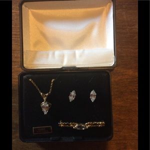 NWOT Necklace,earrings, pin set